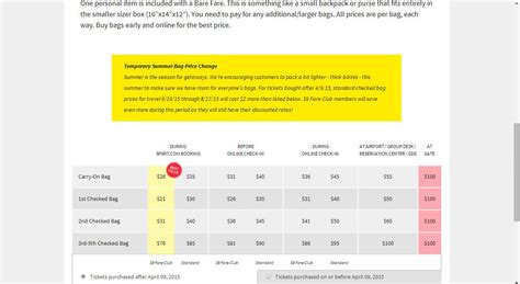 what is spirit baggage fee